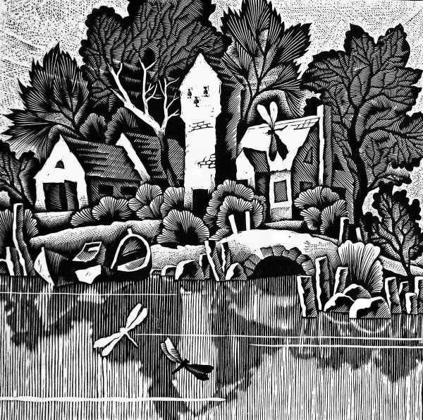 Линогравюра Катаев