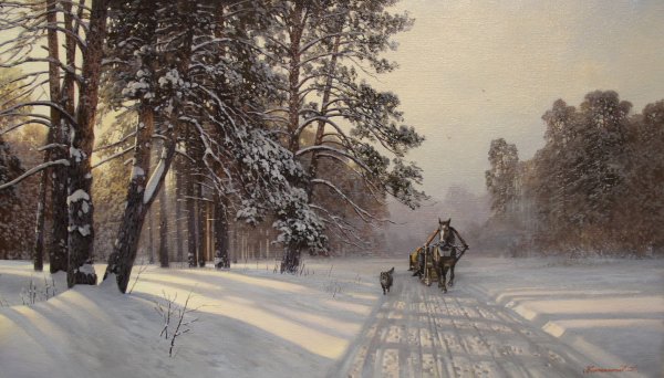 Петер Менстед зимние пейзажи