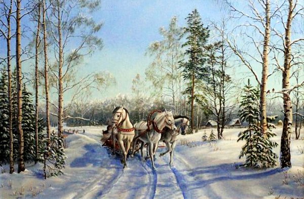 Художник Сергей Дорофеев зима