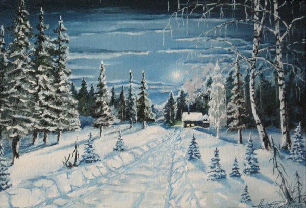 Алексей Кондратьевич Саврасов. «Зимняя дорога».