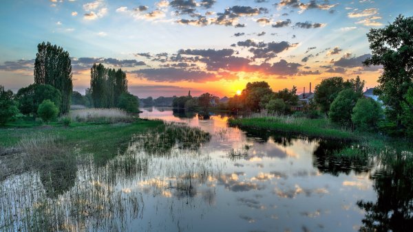 Закат Усманка Воронеж лето