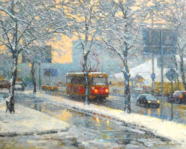 Художник Сергей Риксович Волков трамвай