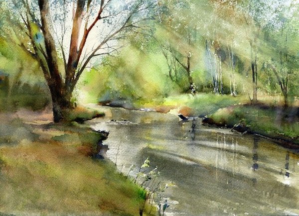 Акварель Владимира Тупоршина пейзажи