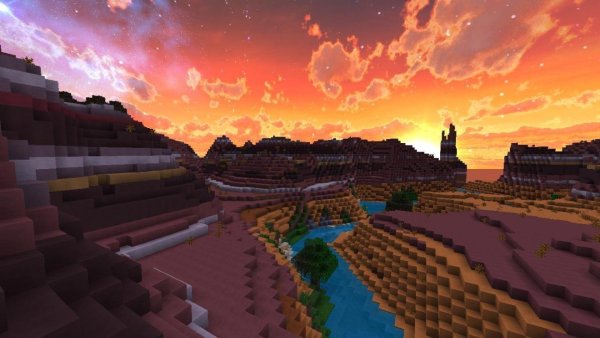 Красивые пейзажи из МАЙНКРАФТА
