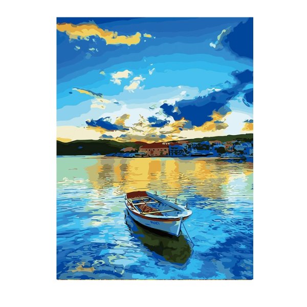 Морской пейзаж красками