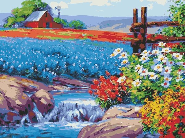 Яркие пейзажи акрилом