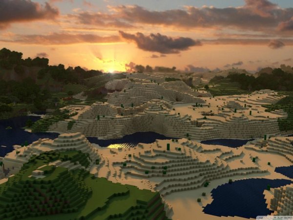 Красивый пейзаж в МАЙНКРАФТЕ