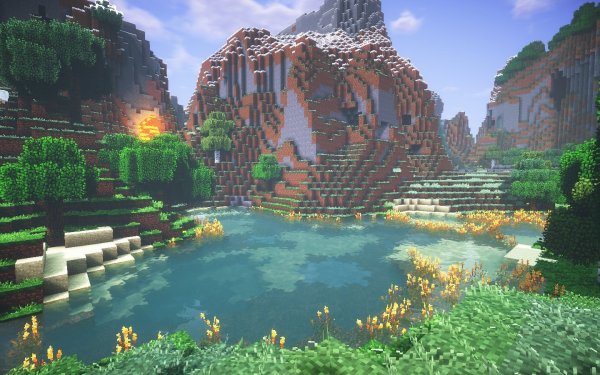 Красивый ландшафт майнкрафт