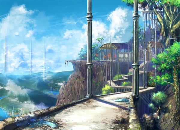 Красивые аниме пейзажи