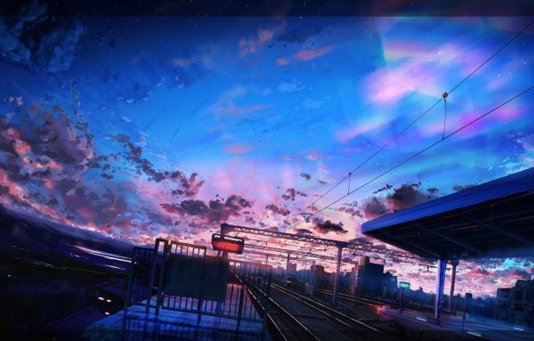 Крутые аниме пейзажи