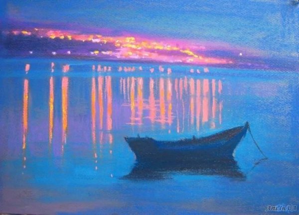 Ночь сухая пастель