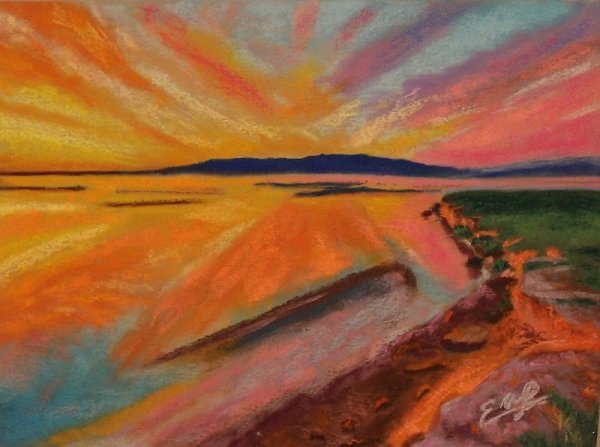 Брагинский пастель пейзаж пастелью