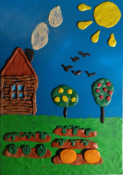 Природа из пластилина для детей