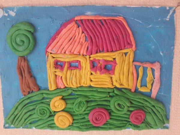 Пейзаж пластилином