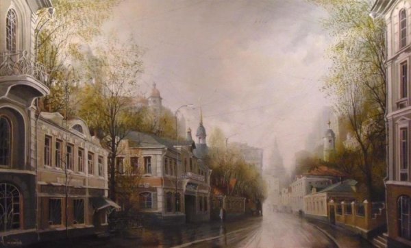 Картина "улица в Стамбуле» (Львовская галерея искусств)