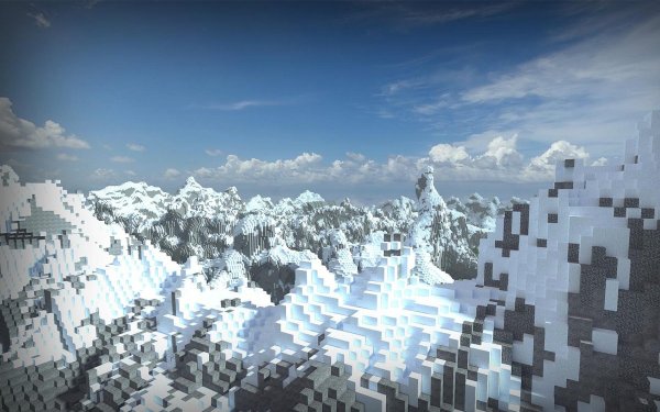 Майнкрафт зимний биом горы