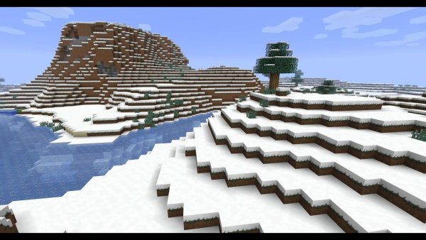 Майнкрафт зимний биом горы