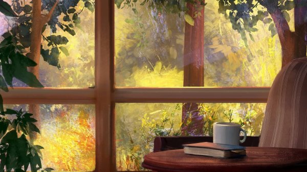 Пейзаж за окном