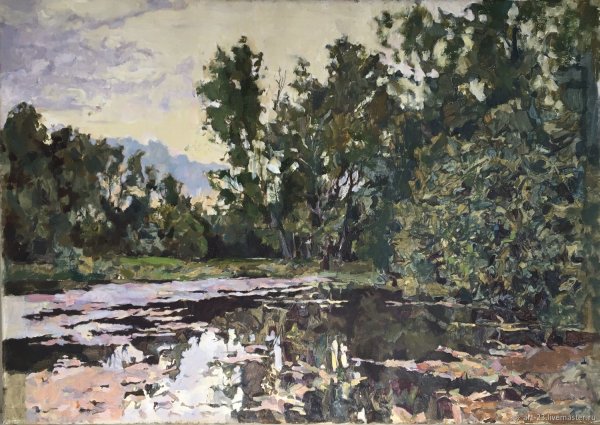 Валентин Серов заросший пруд Домотканово