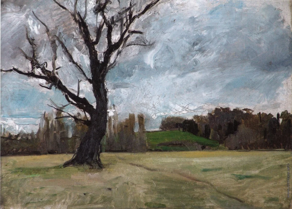 Картина Серова октябрь Домотканово