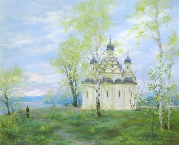 Русь храм туман