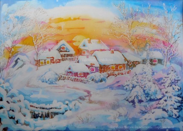 Горячий батик зима