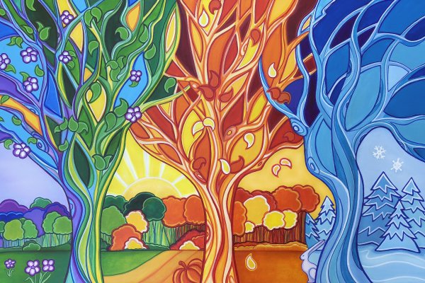 Батик природа пейзаж