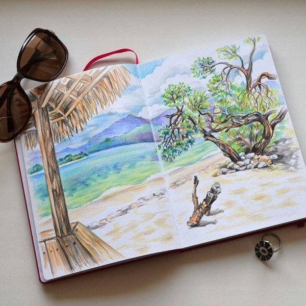 Пейзаж маркерами