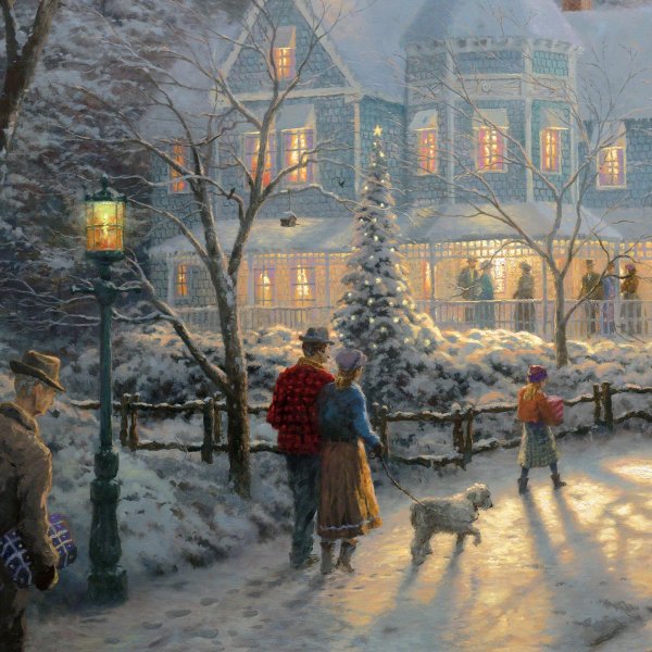 Томас Кинкаде город зима
