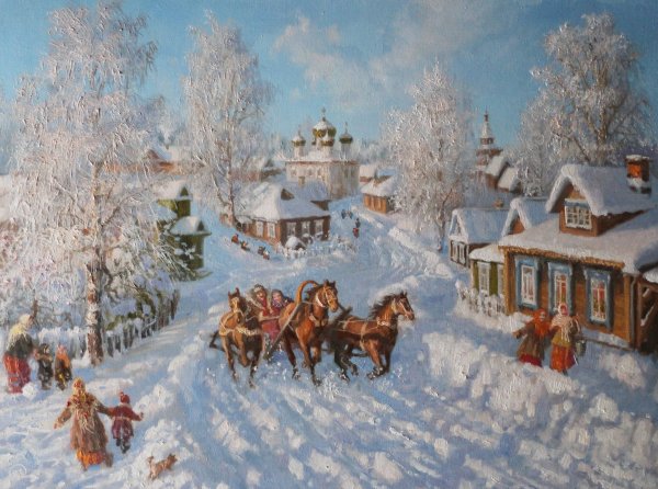 Художник Александр Александровский зима