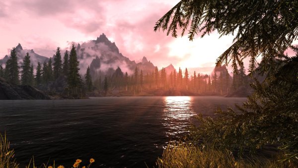 The Elder Scrolls v Skyrim пейзажи