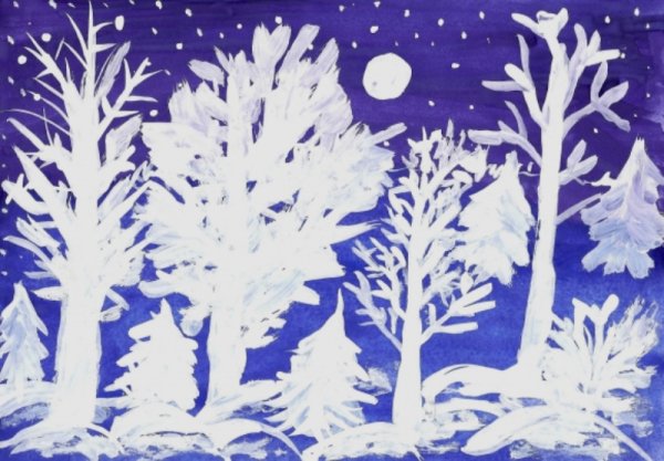 Писовеие в подготовительной группе зима