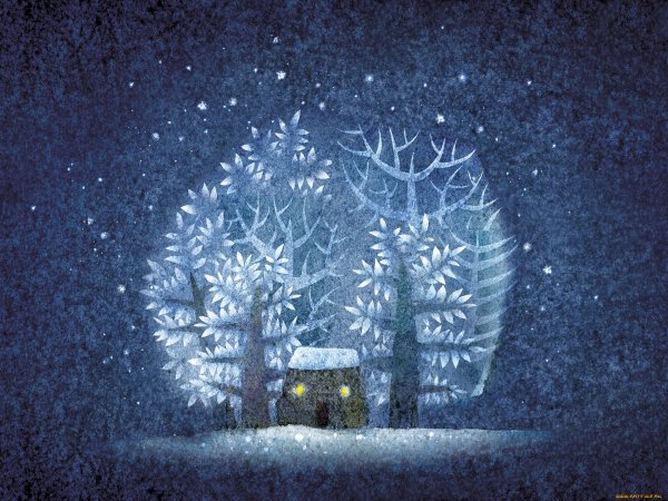 Зимняя сказка живопись