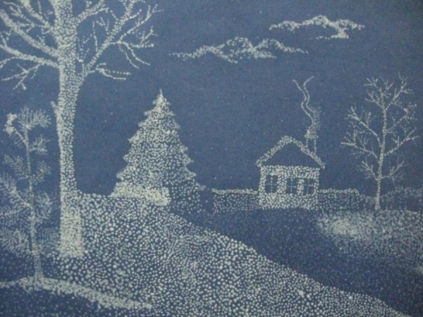 Зимний пейзаж из круп