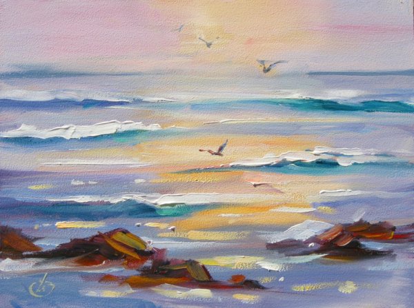 Сергеев Александр картины море мастихином