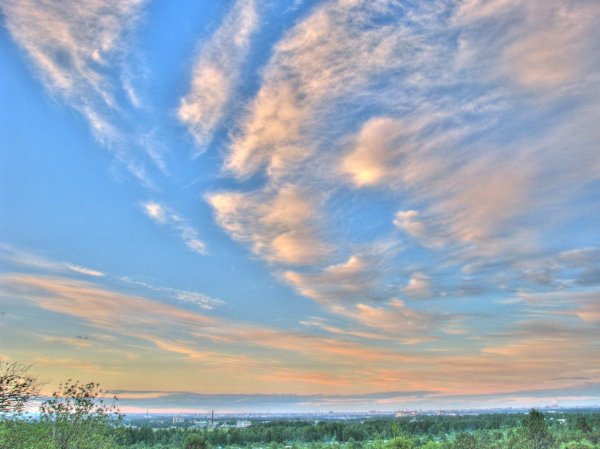Красивое небо с облаками