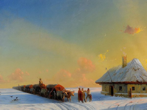 Иван Айвазовский. Зимний пейзаж 1880–е, холст, масло.