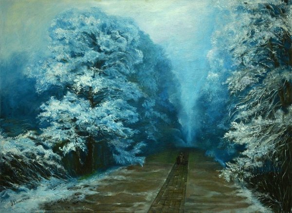 Николай Лямин картина зимний пейзаж