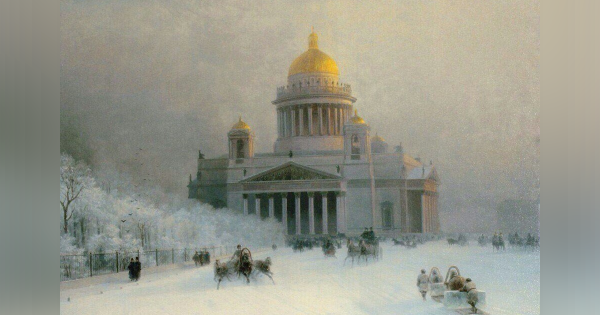 Иван Айвазовский зимний обоз в пути