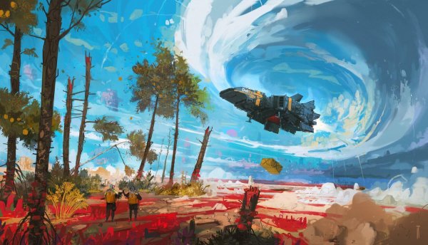 Футуристический пейзаж живопись