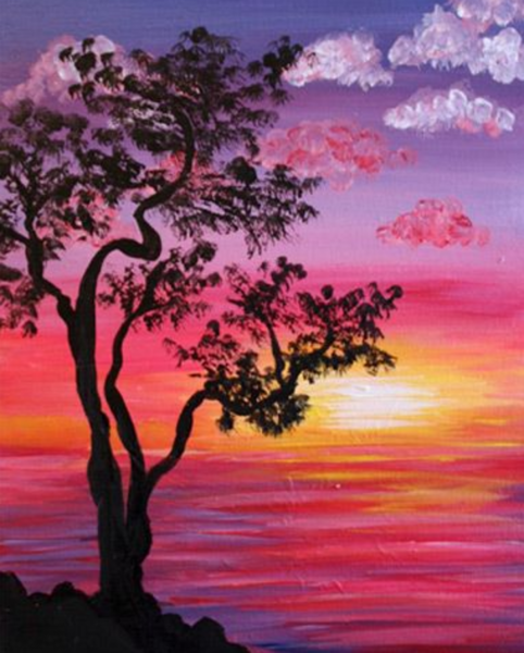 Красивые пейзажи для рисования акриловыми красками