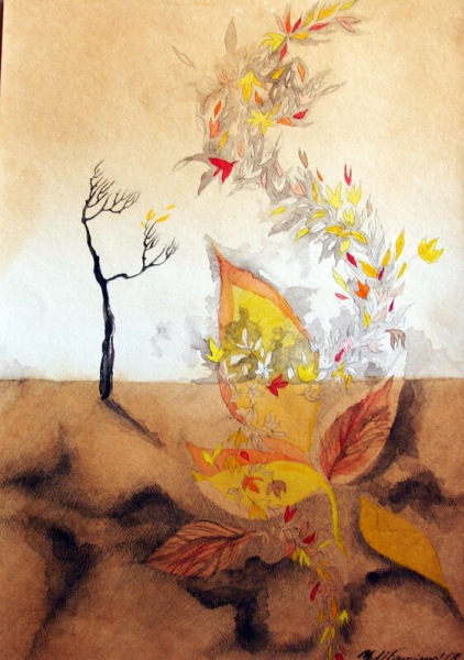 День пейзажей, нарисованных чаем