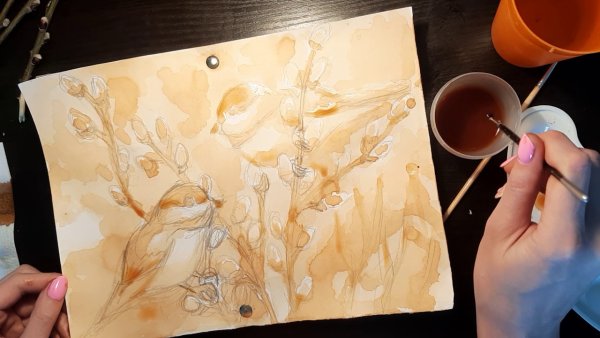 Рисование чаем мастер класс