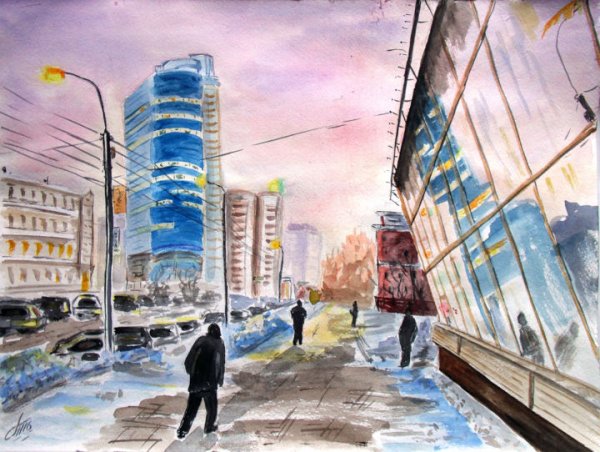 Городской пейзаж Новосибирск