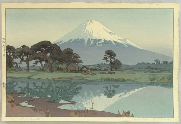Пейзаж Фудзи гравюра