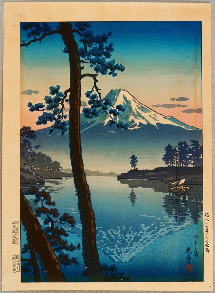 Японская гравюра Фудзияма