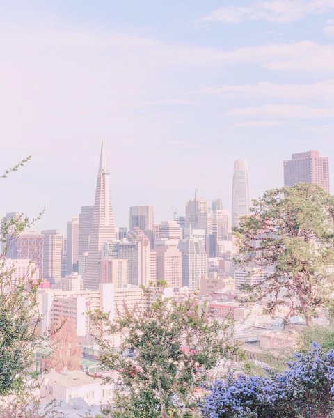 Город пастельные оттенки