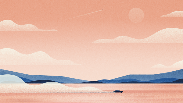 Минималистичные пейзажи гуашью