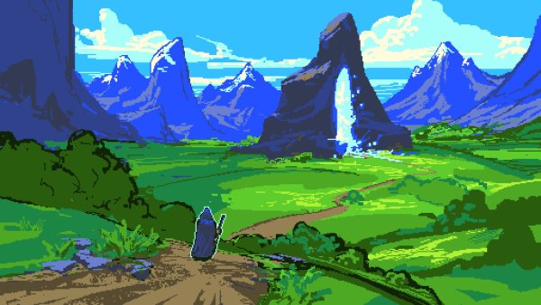 Поляна пиксель арт