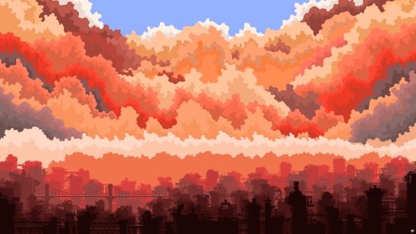 Пейзажи в пиксельном стиле